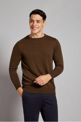 Sweater Devré Liso Verde Melange Hombre 60d000122098