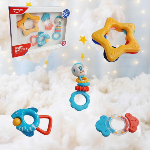 Juego De Sonajas Y Pandero Para Bebé