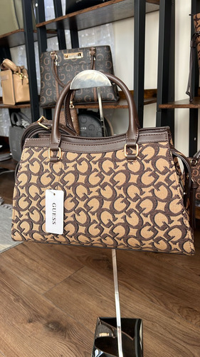 Guess Bolso Fg947306 Con Logo, Color Marrón