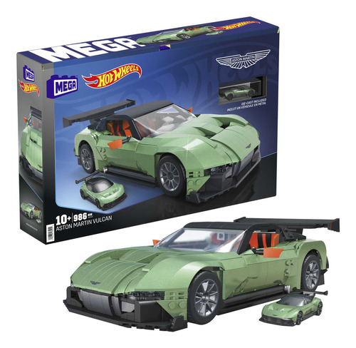 Mega Hot Wheels Construcción Aston Martin Vulcan Colección Cantidad De Piezas 986