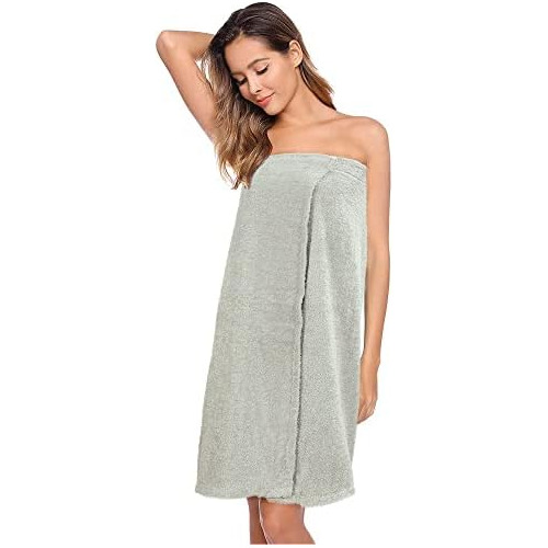 Bath Wrap Cotton Towel Bathrobe, Women's Body Wrap Towe...