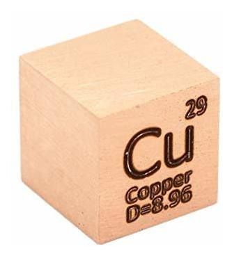 Puro Metal 10 Mm Cobre Cubo Cu Densidad  Elemento Coleccion