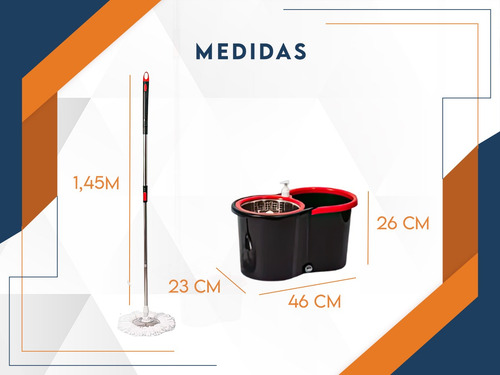 Balde Centrifugo Escurridor Mopa Lampazo Trapeador
