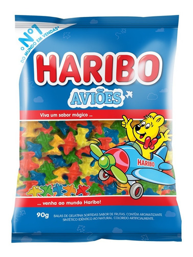 Imagem 2 de 2 de Bala De Gelatina Avioes Haribo 90g