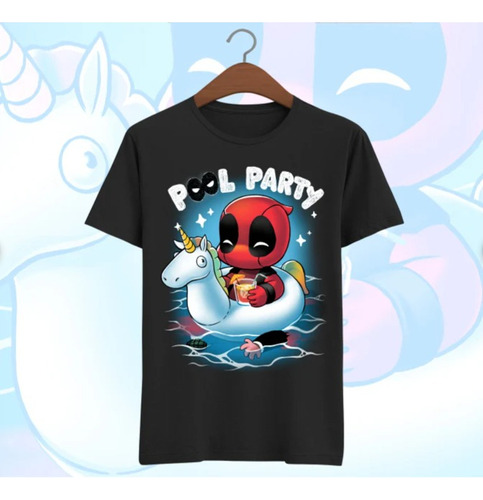 Polera Unisex Deadpool Piscina Comic Algodon Estampado