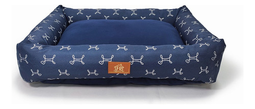 Cama Retangular Carmel Fabrica Pet Azul G