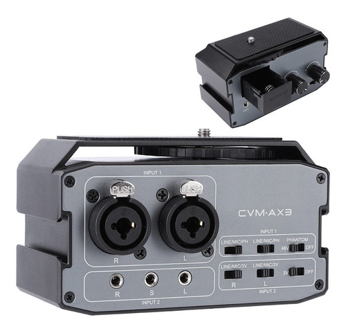 Comica Cvm-ax3 Adaptador Mezclador De Audio Dual Xlr/3,5 Mm/