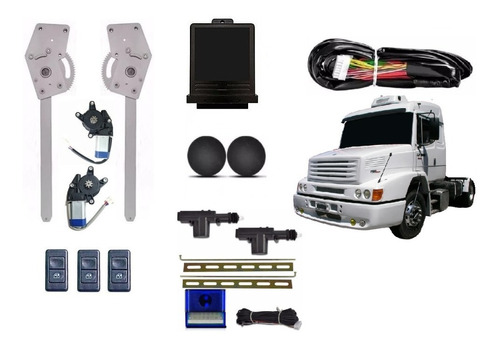 Kit Vidro Eletrico Caminhão Mb Ls1632 + Trava Universal 24v