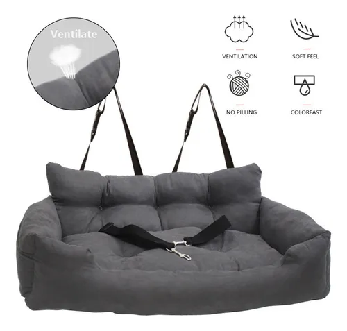 S+ Asiento De Coche For Perros: Ajustable, Cómodo, Seguro,
