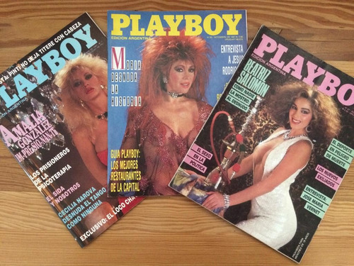 3 Revistas Playboy Argentina (salomón, Gonzalez, Moria).