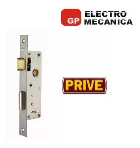 Imagen 3 de 9 de Cerradura De Seguridad Angosta Prive 206 Doble Paleta