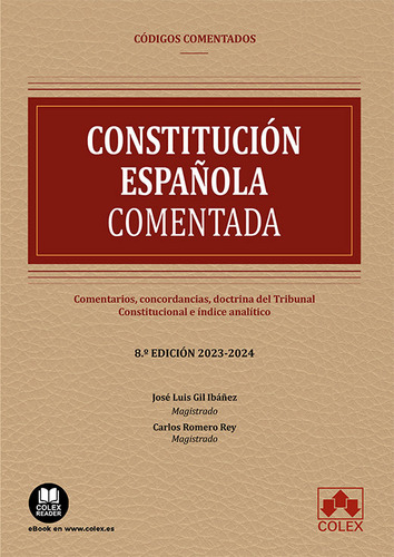 Libro Constitucion Espaãola Codigo Comentado 8âª Ed - Aa...