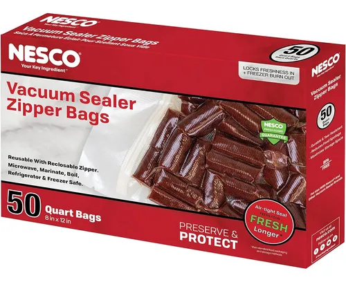 50 Bolsas Para Freezer Nesco Vsbq-z50 Con Cremallera