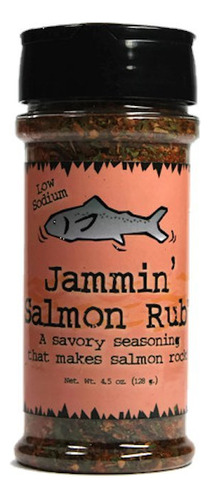 Mom's Gourmet Spice Blends, Jammin' Salmon Rub, 4.5 Onzas