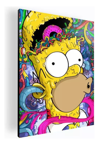 Cuadro Moderno Mural Homero Simpson 84x118 Mdf Color N/A Armazón N/A