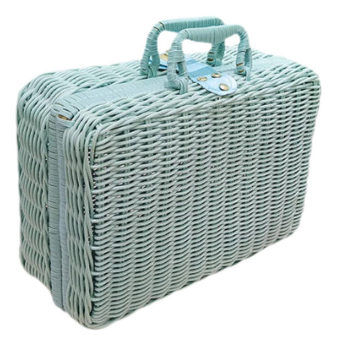 Cesta De Almacenamiento De La Caja De La Maleta De Ratán