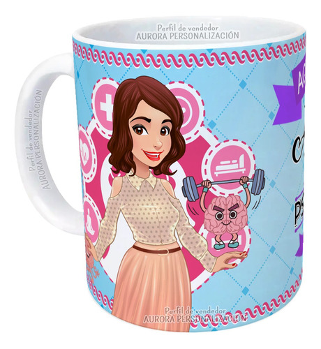 Mug Mejor Psicologa Nombre Personalizado Taza Pocillo