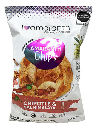 Amaranth Chips Chipotle & Sal Himalaya 100 G