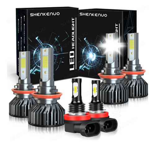 Delantero H11 Kit Led Faros De 2 Lados Para Luz Alta Y Baja