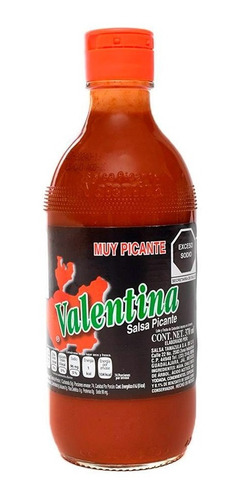 Imagen 1 de 6 de Salsa Valentina Negra De 24 Botellas De 370 Ml
