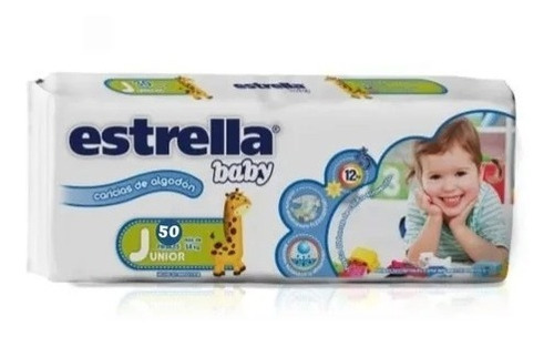 Estrella Baby Caricias De Algodón Junior X 50 Pañales + 18kg