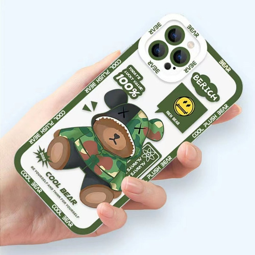 Funda De Teléfono De Silicona Para iPhone Small Grizzly
