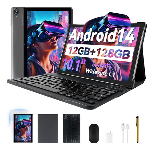 Tablet 10.1 Android 14 12gb+128gb Bluetooth 5.4 Tablets