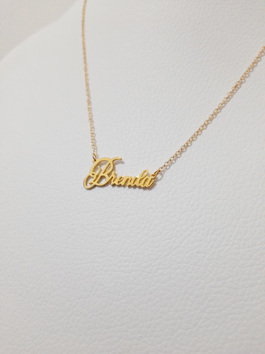 Nombre Personalizado Cadena Enchapado En Oro Caja De Regalo Dorado