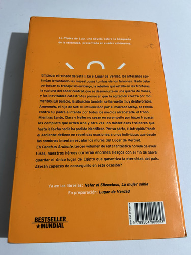 Libro Paneb El Ardiente - La Piedra De Luz 3 Christian Jacq (Usado)