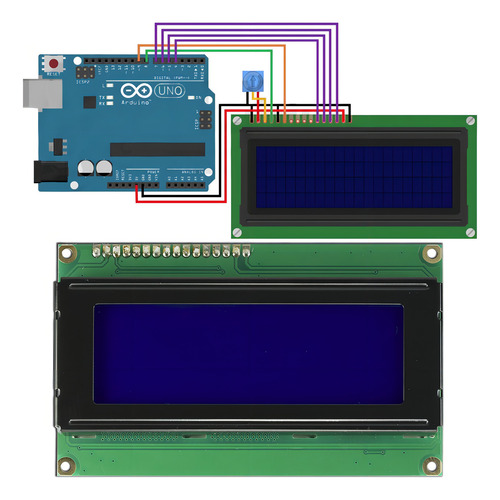 Display Lcd 2004 Backlight Azul 20x4 Hd44780 Ard Pic