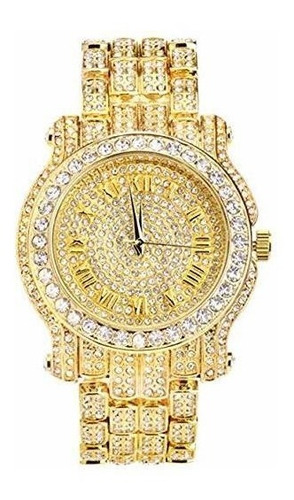 Mens Iced Out Watch (oro)