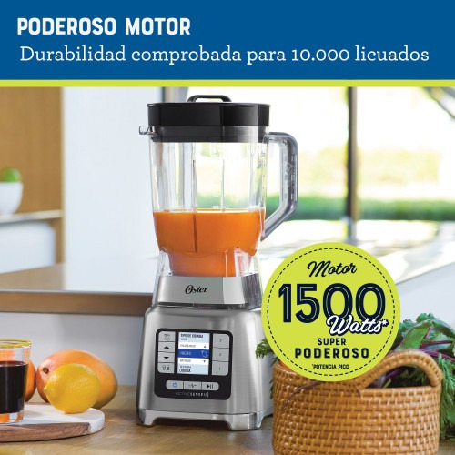 Oster® Licuadora Activesense, Con Blend-n-go, Plateado