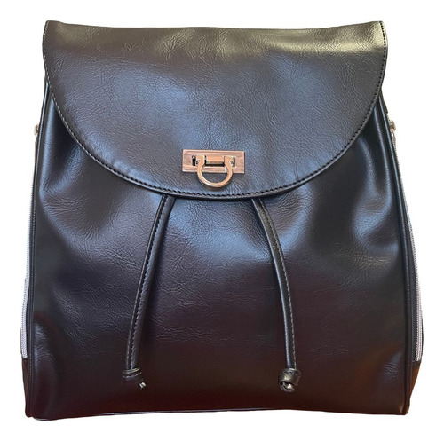 Mochila Bolsa Backpack Casual Urbana Negro Liso