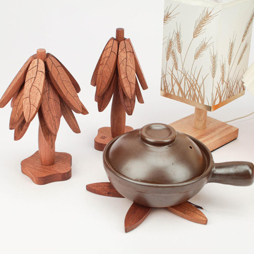 Posavasos De Madera, Tapete Aislante, Centro De Mesa Con