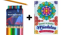 Comprar Libro Mandalas Para Colorear 72 Páginas + Caja De 12 Colores
