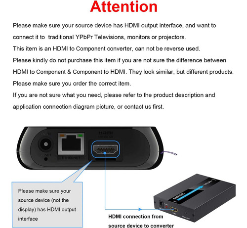 Easycel Hdmi To Component Converter With Scaler Function,...