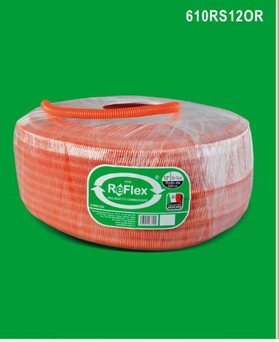 Imagen 5 de 5 de Poliducto Corrugado 1/2 X 100mts Naranja Nexflex Sin Guia
