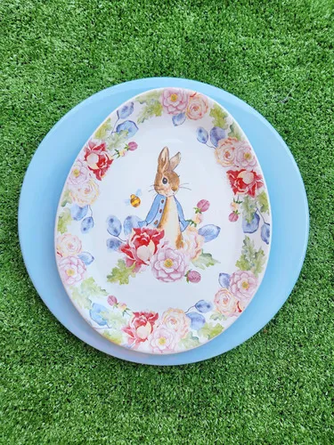 Plato plano ovalado Peter Rabbit Luiz Salvador, 6 piezas