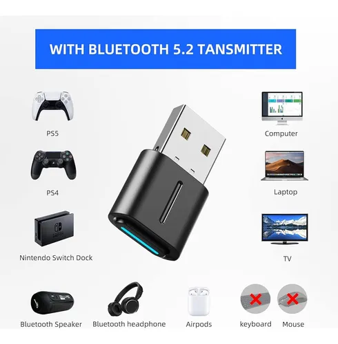 Adaptador De Audio Bluetooth Usb Smof Para Conectar Auricula