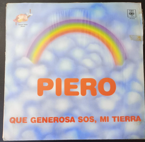 Vinilo Piero /que Generosa Sos, Mi Tierra /unico X El Estado