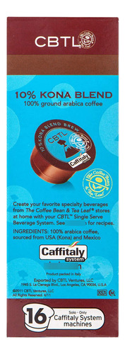 Cápsulas De Café Kona Blend Brew Para Caffitaly 16 Unidades