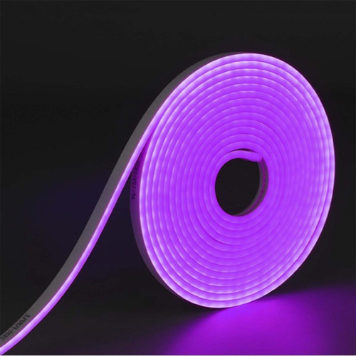 Fita Led Neon Mangueira 120 Leds Ip65 5 Metros Fonte Luz Roxo