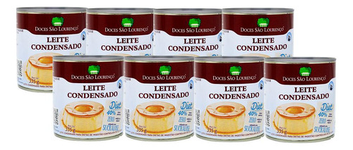 Kit 8 Leite Condensado Diet São Lourenço 335g