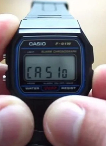 Relógio Casio Masculino F-91w 1dg Pulseira Emborrachada