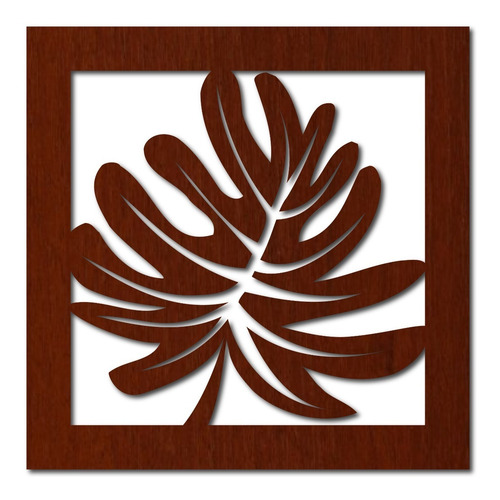 Imagen 6 de 10 de Cuadro De Madera Calado Mdf Hojas Moderno Living Decorativo