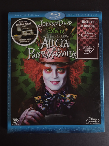 Alicia En El País De Las Maravillas Blu Ray + Dvd 2 Discos