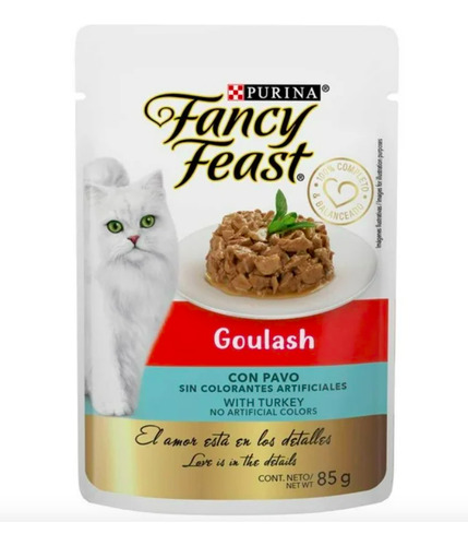 Alimento Para Gato Fancy Feast Goulash Pavo 12 Pzas De 85g