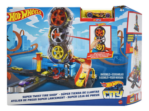 Hot Wheels City Pista Super Tienda De Llantas Mattel Cd