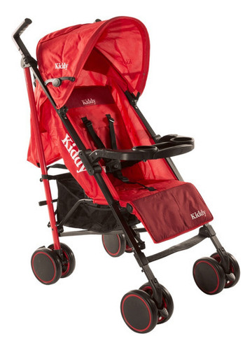 Coche Paraguita Kiddy Kronos Rojo Plegable Capota Reclinable