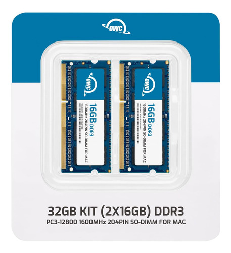 Ram Owc 32 Gb (2 X 16 Gb) Ddr3 1600mhz Sodimm Cl9